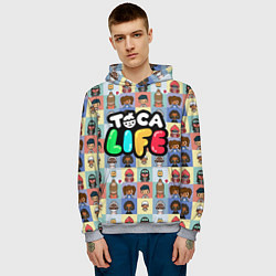 Толстовка-худи мужская Toca Life, цвет: 3D-меланж — фото 2