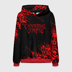 Толстовка-худи мужская CANNIBAL CORPSE КРАСНЫЕ ЧЕРЕПА, цвет: 3D-красный