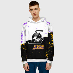 Толстовка-худи мужская Коби Брайант Los Angeles Lakers,, цвет: 3D-белый — фото 2