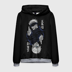 Толстовка-худи мужская GOJO SATORU МАГИЧЕСКАЯ БИТВА JUJUTSU KAISEN, цвет: 3D-меланж