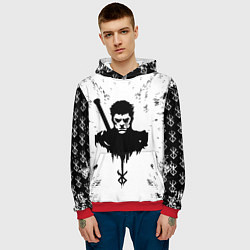 Толстовка-худи мужская Берсерк Berserk, цвет: 3D-красный — фото 2