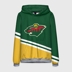 Толстовка-худи мужская Minnesota Wild NHL, цвет: 3D-меланж