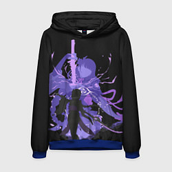 Толстовка-худи мужская Genshin Impact Raiden, цвет: 3D-синий