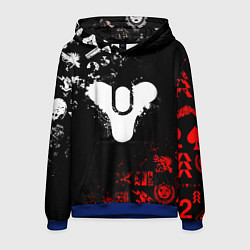 Толстовка-худи мужская DESTINY 2 RED & WHITE PATTERN LOGO, цвет: 3D-синий