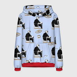 Толстовка-худи мужская Годжо паттерн, цвет: 3D-красный