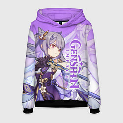 Толстовка-худи мужская Геншин импакт: Кэ Цин, цвет: 3D-черный