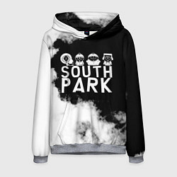 Толстовка-худи мужская Все пацаны на черном фоне Южный Парк, цвет: 3D-меланж