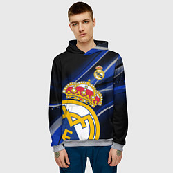 Толстовка-худи мужская РЕАЛ МАДРИД ГЕОМЕТРИЯ СПОРТ, цвет: 3D-меланж — фото 2