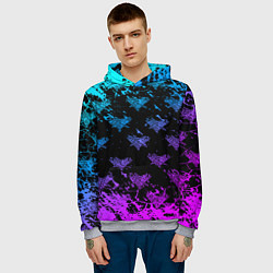 Толстовка-худи мужская Velial Squad neon, цвет: 3D-меланж — фото 2