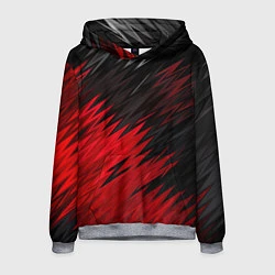 Мужская толстовка ЧЁРНО КРАСНЫЕ КРАСКИ RED BLACK STRIPES