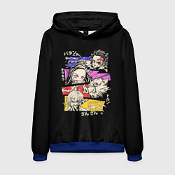 Толстовка-худи мужская КЛИНОК РАССЕКАЮЩИЙ ДЕМОНОВ, ГЕРОИ АНИМЕ, цвет: 3D-синий
