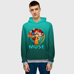 Толстовка-худи мужская The Resistance - Muse, цвет: 3D-меланж — фото 2