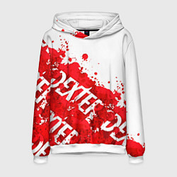 Толстовка-худи мужская Декстер, пятна крови, цвет: 3D-белый