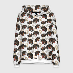 Толстовка-худи мужская Такса Dachshund Dog, цвет: 3D-белый