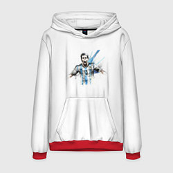 Толстовка-худи мужская Messi Argentina Team, цвет: 3D-красный