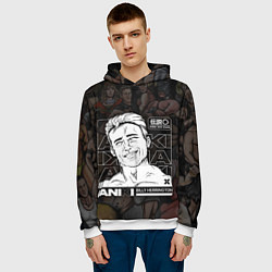 Толстовка-худи мужская BILLY HERRINGTON ANIKI, цвет: 3D-белый — фото 2
