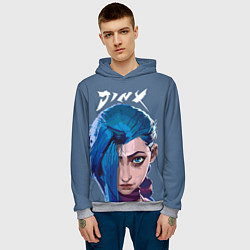 Толстовка-худи мужская Jinx Arcane, цвет: 3D-меланж — фото 2