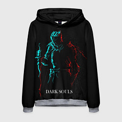 Толстовка-худи мужская Dark Souls NEON Силуэт, цвет: 3D-меланж