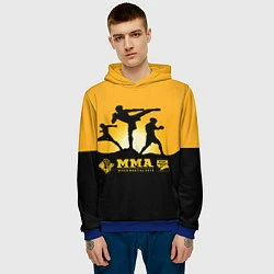 Толстовка-худи мужская ММА Mixed Martial Arts, цвет: 3D-синий — фото 2