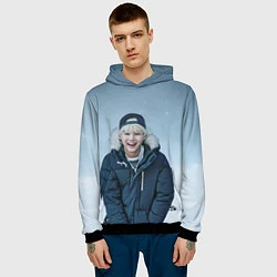 Толстовка-худи мужская MIN YOONGI BTS WINTER, цвет: 3D-черный — фото 2