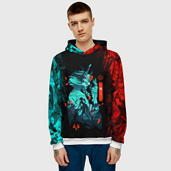 Толстовка-худи мужская GENSHIN IMPACT XIAO ГЕНШИН ИМПАКТ СЯО, цвет: 3D-белый — фото 2