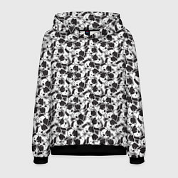 Толстовка-худи мужская Щенки Французского Бульдога Френчи, цвет: 3D-черный