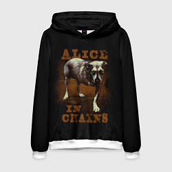 Толстовка-худи мужская Alice in chains Dog, цвет: 3D-белый