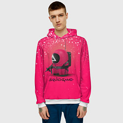 Толстовка-худи мужская Among Us x Squid Game, цвет: 3D-белый — фото 2