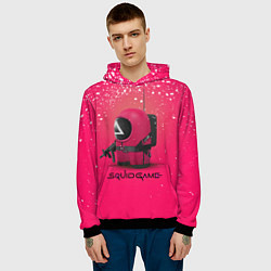 Толстовка-худи мужская Among Us x Squid Game, цвет: 3D-черный — фото 2