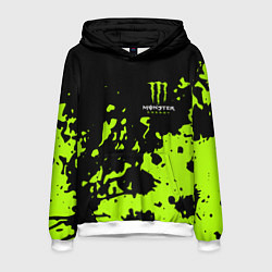 Толстовка-худи мужская Monster Energy green, цвет: 3D-белый