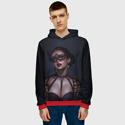 Толстовка-худи мужская ЙЕННИФЕР ВЕДЬМАК 2, цвет: 3D-красный — фото 2