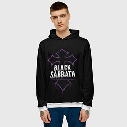 Толстовка-худи мужская Black Sabbat Cross, цвет: 3D-белый — фото 2