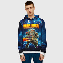 Толстовка-худи мужская Deep Rock Galactic Gunner, цвет: 3D-белый — фото 2