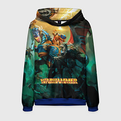 Толстовка-худи мужская Warhammer арт, цвет: 3D-синий