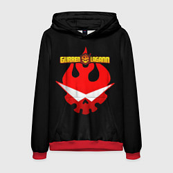 Толстовка-худи мужская Логотип Гуррен - Лаганн, цвет: 3D-красный