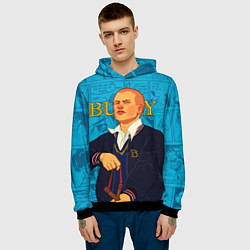 Толстовка-худи мужская Bully, Джимми Хопкинс, цвет: 3D-черный — фото 2