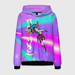 Толстовка-худи мужская Jinx League of Legends АРКЕЙН, цвет: 3D-черный