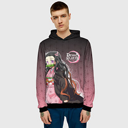 Толстовка-худи мужская НЕЗУКО NEZUKO SLAYER, цвет: 3D-черный — фото 2