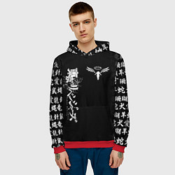 Толстовка-худи мужская TOKYO REVENGERS WALHALLA TEAM WHITE, цвет: 3D-красный — фото 2