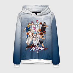Толстовка-худи мужская Kuroko no Basket Баскетбол Куроко, цвет: 3D-белый