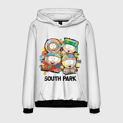 Толстовка-худи мужская South Park - Южный парк краски, цвет: 3D-черный