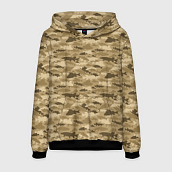 Толстовка-худи мужская Рыбы камуфляж, цвет: 3D-черный