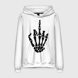 Толстовка-худи мужская Fuck you,чел, цвет: 3D-белый