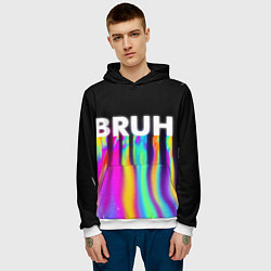 Толстовка-худи мужская BRUH Братан, цвет: 3D-белый — фото 2