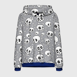 Толстовка-худи мужская Skulls & bones, цвет: 3D-синий