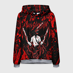 Толстовка-худи мужская Человек бензопила в крови Chainsaw Man, цвет: 3D-меланж