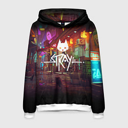 Толстовка-худи мужская Stray: Poster, цвет: 3D-белый