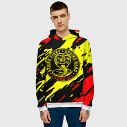 Толстовка-худи мужская Кобра Кай Kobra Kai, цвет: 3D-белый — фото 2