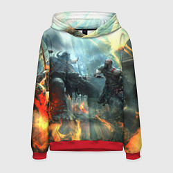 Толстовка-худи мужская God of War Fighting, цвет: 3D-красный