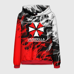 Толстовка-худи мужская Umbrella Corporation Fire, цвет: 3D-красный